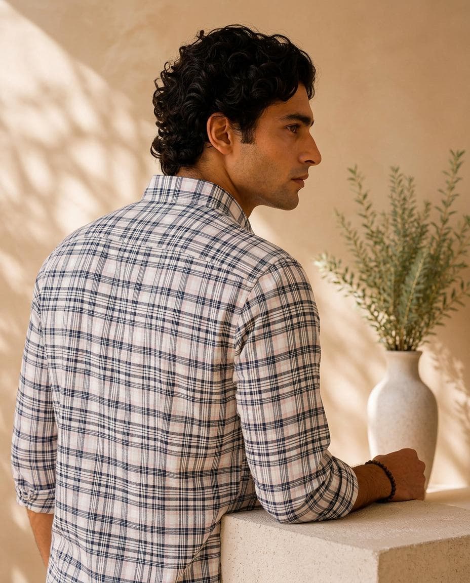 Checked casual shirt view 2