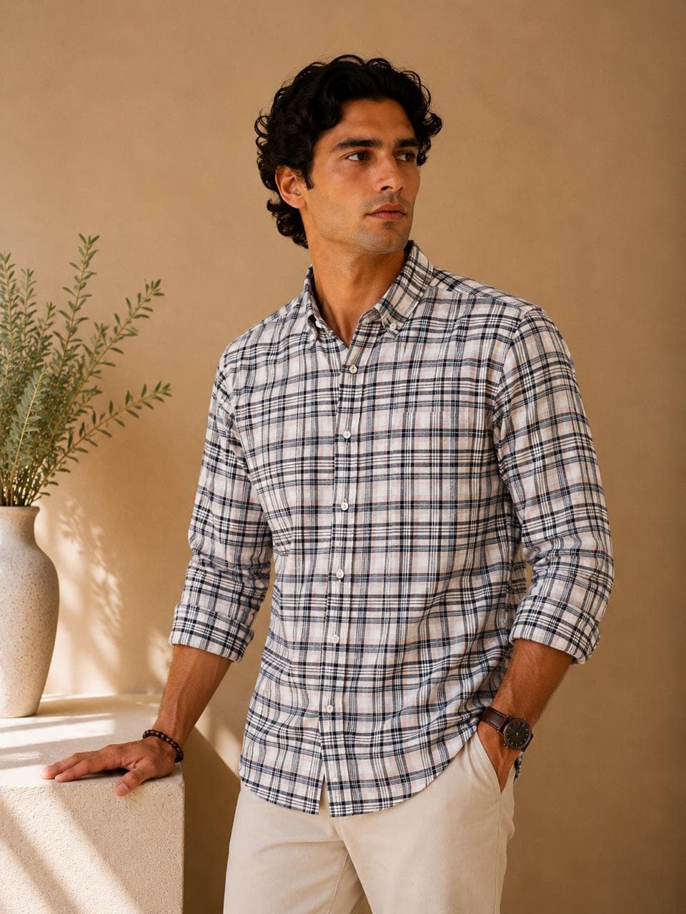 Checked casual shirt